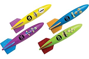 SwimWays Toypedo Bandits Dive Toys, Swimming Pool Accessories & Kids Pool Toy 4-Pack, Swimming Aids, Pool Party Favors for Ki