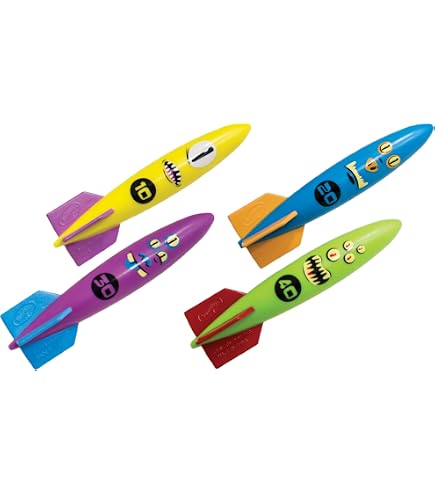 Lot De 8 Torpilles De Plongée Carykon – Jouets Aquatiques Pour Piscine, Requin Glissant, Apprentissage De La Plongée Dès 5 Ans