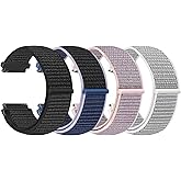 WNIPH 4 Pack Nylon Watch Bands compatible with Garmin Venu 3/Venu 2/Vivoactive 4, Garmin Forerunner 255/255 Music/265/945/955/965, 22mm Sport Repalcement Strap for Amazfit GTR 4/3/2, Amazfit Bip 6/5
