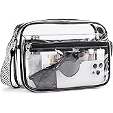 BOSTANTEN Clear Bag for Women Stadium Approved Clear Bags Small Crossbody Purse Trendy for Concerts Sports Events