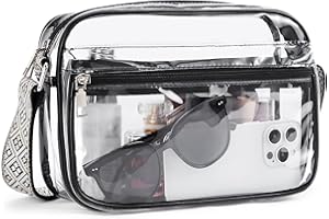 BOSTANTEN Clear Purses for Women Stadium Approved Clear Bags Small Crossbody Bags Trendy for Concerts Sports