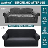 Granbest Premium Water-Repellent 1 Seater Armchair Slipcover Black view 5