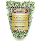 Green Mint Chips, Bulk Size, Baking Chips, (1 lb. Resealable Zip Lock Stand Up Bag)