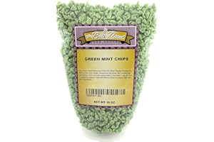 THE BULK-PRICED FOOD SHOPPE Green Mint Chips, Bulk Size, Baking Chips, (1 lb. Resealable Zip Lock Stand Up Bag)