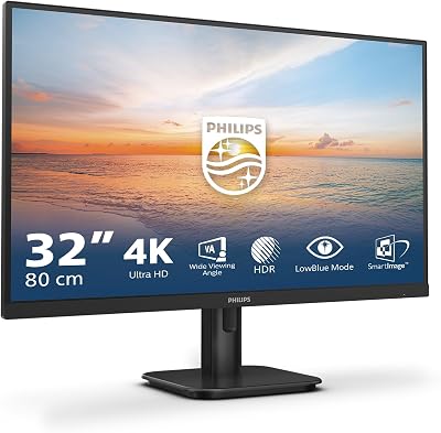Philips 32E1N1800LA 32 inch 4K UHD Monitor Adaptive Sync HDR10 Speakers