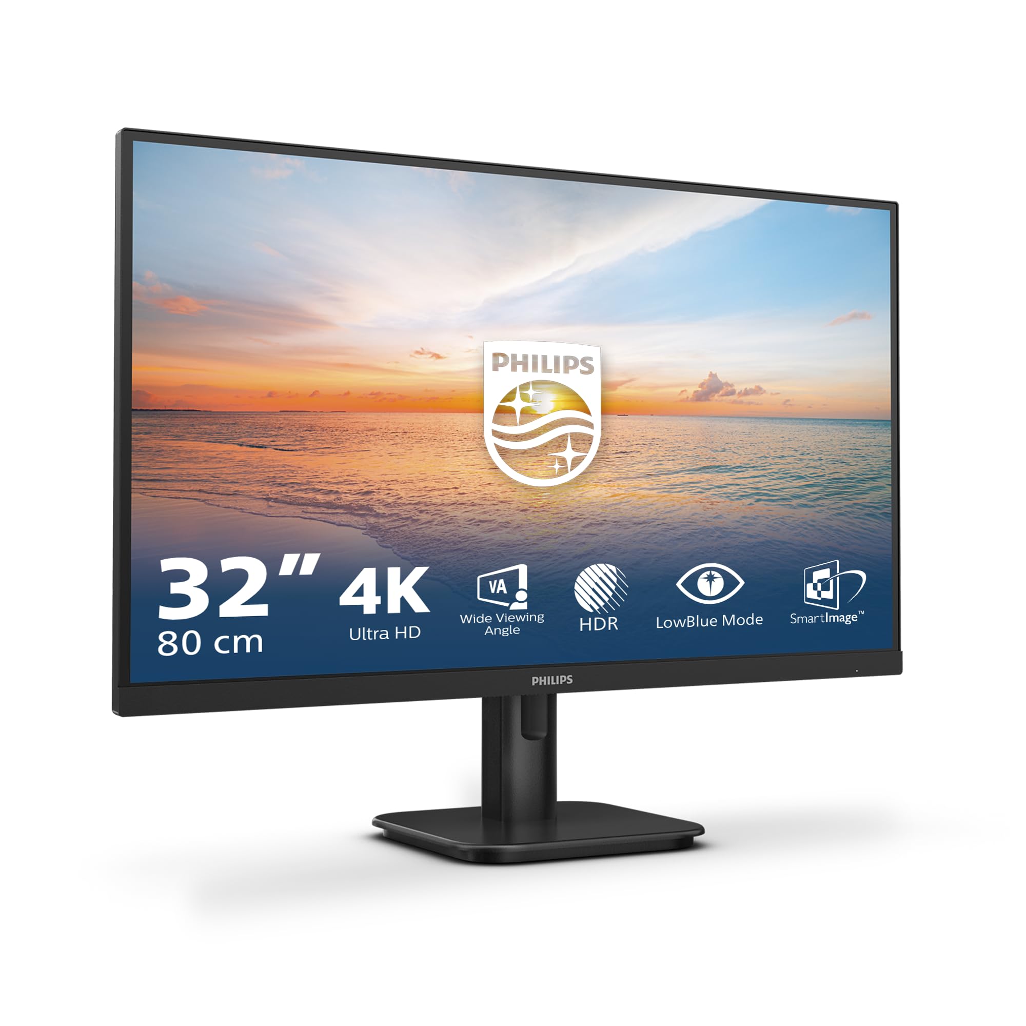 Philips 32E1N1800LA - 32 Zoll Ultra HD Monitor, Adaptive Sync, HDR10, Lautsprecher (3840x2160, 60 Hz, DisplayPort, HDMI) schwarz