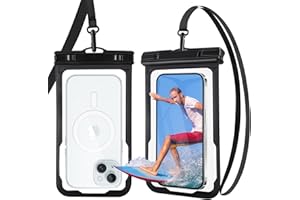 PEDVSTY 2 Pack Waterproof Phone Pouch, Up to 7.2" Waterproof Phone Case for iPhone Samsung Google, IPX8 Water Proof Dry Bag with Lanyard for Vacation Beach Kayaking Cruise Snorkeling, Black + Black