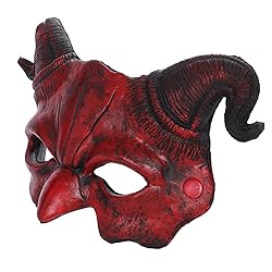 Alodidae Devil Demon Mask Half Face Scary Horn
