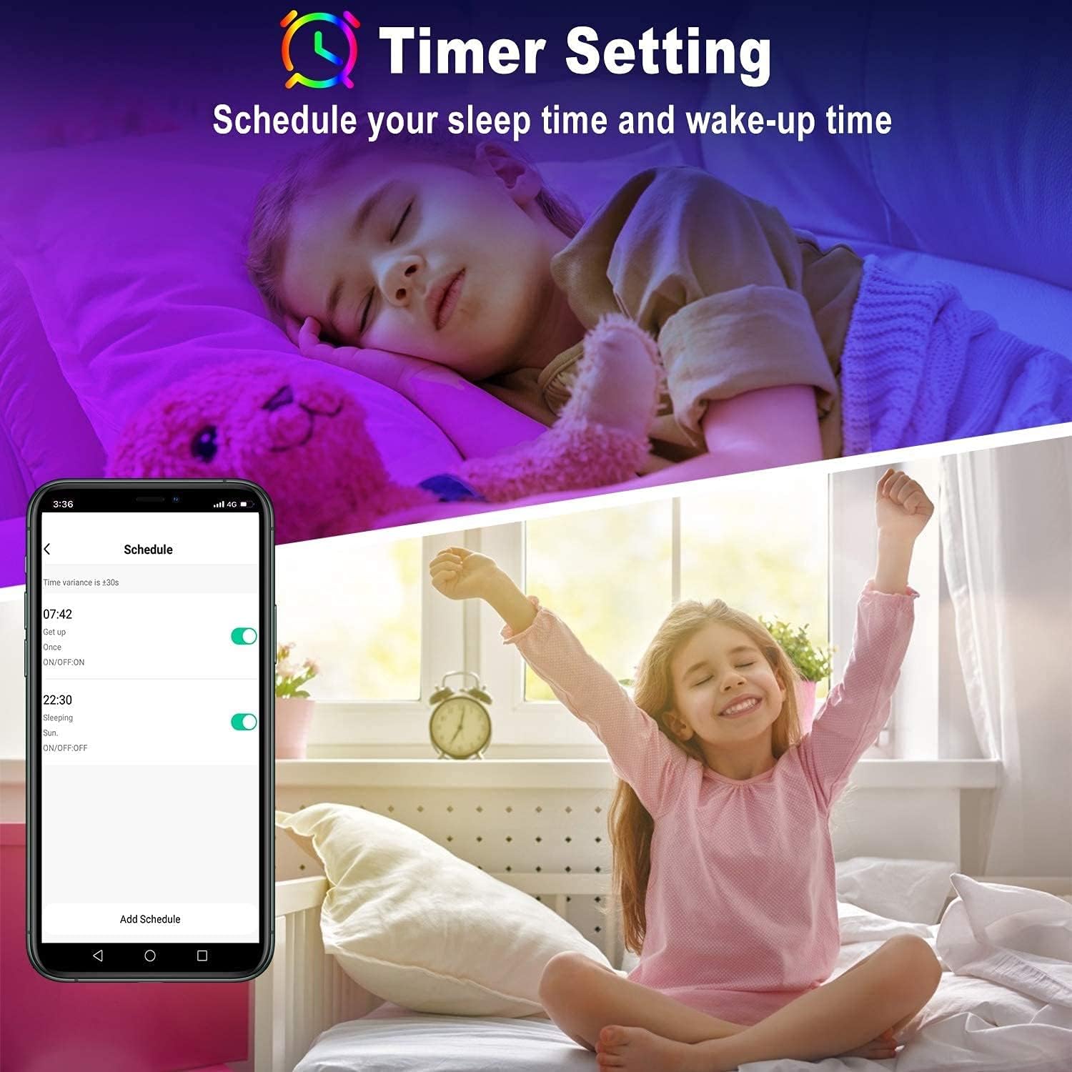 50ft Led Lights for Bedroom, Keepsmile APP Control Music Sync Color Changing Led Light Strips Led Strip Lights with Remote for Room Home Decoration: Home Improvement