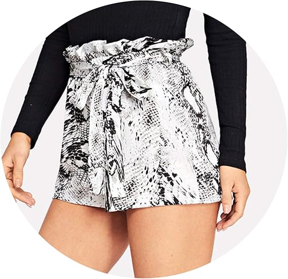 snakeskin paperbag shorts