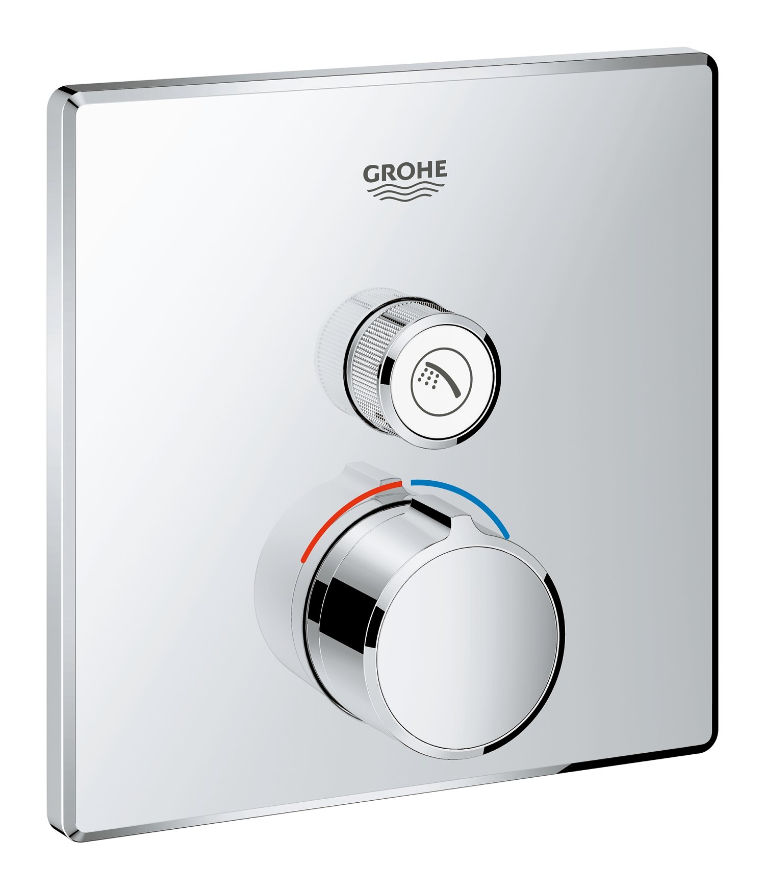 GROHE Smartcontrol Concealed Mixer for Shower, with One Valve, Square Shape, Chrome Finish Made in Germany 29147000