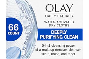 Olay Cleansing Wipes, Daily Facials, Power of a Makeup Remover, Scrub, Toner, Mask and Cleanser - Fragrance-Free, Textured No-Soap Cloth, Gentle Skin Care, Vitamin Complex-Infused Formula, 66 ct