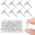 150PCS Clear Thumb Tacks - Standard Push Pins With Steel Points and Transparent Plastic Heads for Bulletin Boards, Crafts, and Office Organization