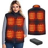 HEOYUTSEN Heated Vest for Men and Women, Lightweight Heated Jacket with 20000mAh Battery Pack Included for Winter Outdoor