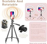AIXPI 10 Inch LED Dimmable Desk Ring Light with Tripod Stand Phone Holder view 4