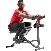 Sunny Health &amp; Fitness Full Body Stretch Machine Back Stretcher Pivot Seat | Pivoting Seat, Multi-Use Handlebar, Padded Back Support, Full-Body Stretching, Flexibility Training, Home Gym Use