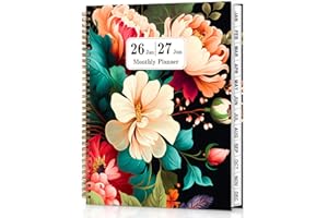 2026-2027 Monthly Planner - Jan. 2026 - Jun. 2027, 18 Months Academic Planners 9" x 11", Spiral Months Planner with Twin-Wire