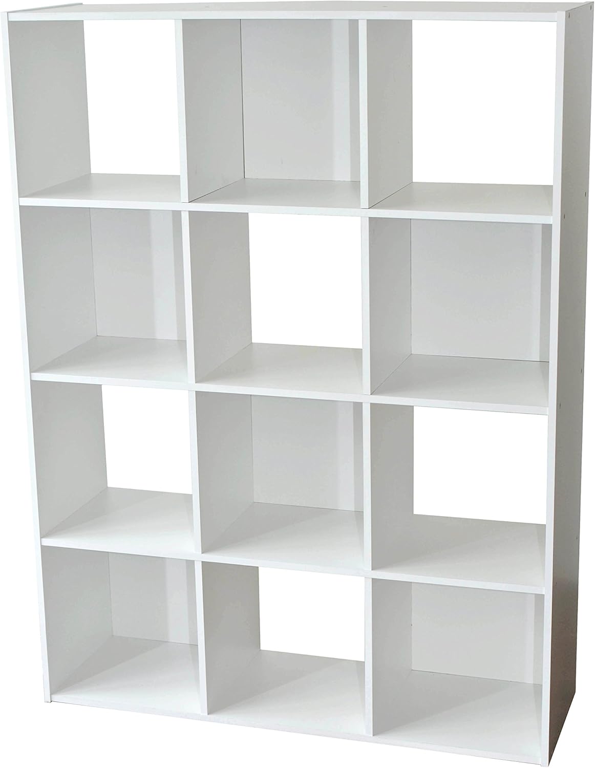 Compo Meuble de Rangement 12 Casiers Bibliothèque Etagères Cubes Blanc