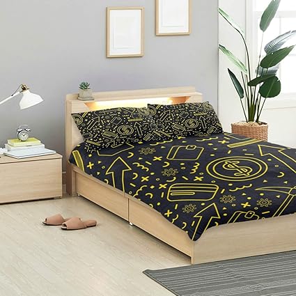 Amazon Com Cancaka Yellow Seamless Finance Money Pattern