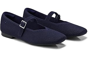 VIVAIA Margot Mary Jane Women Flat Shoes Slip on Square-Toe Washable Shoes Comfortable for Work with Arch Support