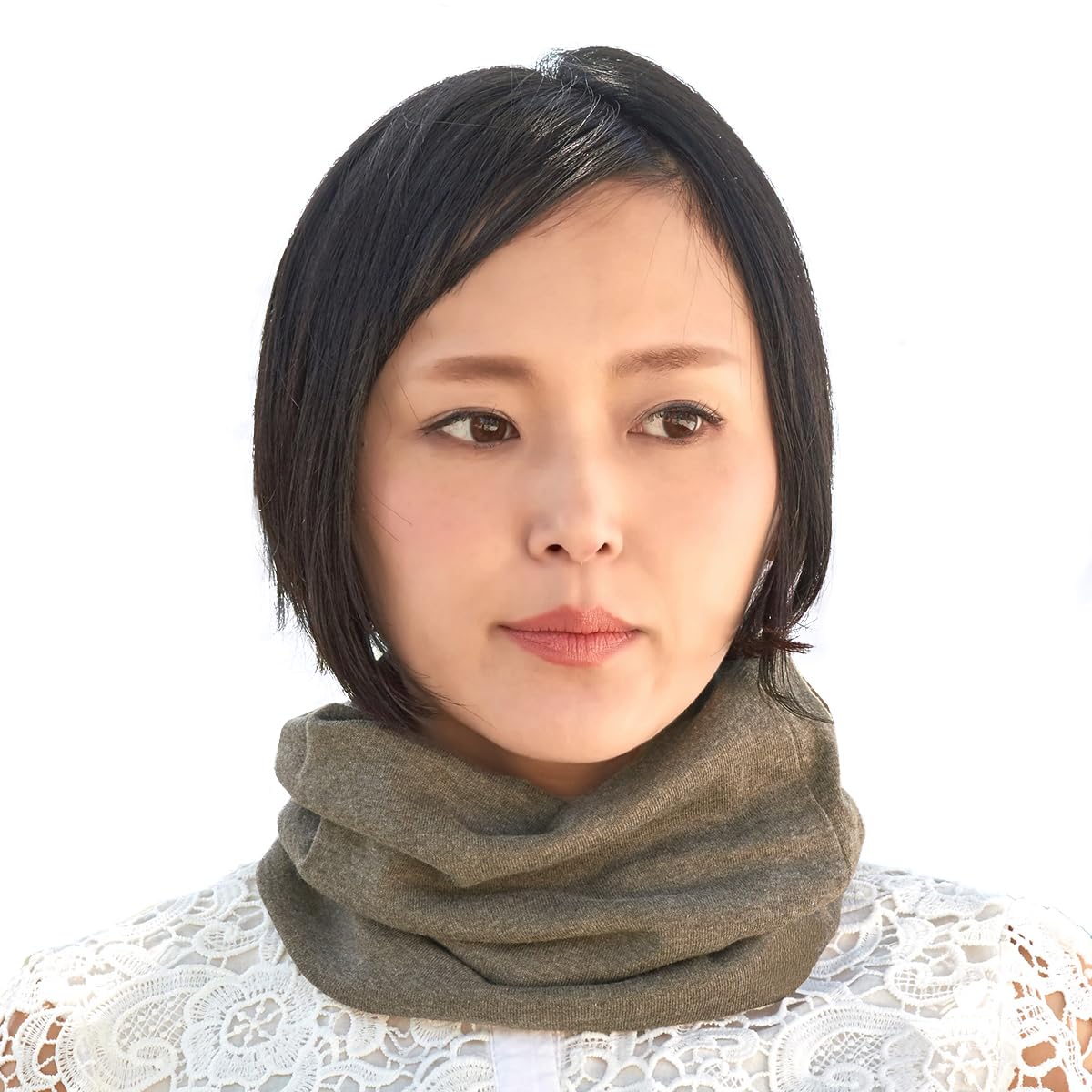 Casualbox Unisex Headband Neck Warmer 100% ORGANIC Cotton Made In JAPAN Scarf Brown(Size: One Size)