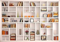 BELECO 10x8ft Fabric White Bookshelf Photography