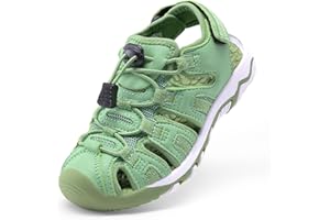 DREAM PAIRS Kids Toddler Sandals Boys Girls Closed-Toe Outdoor Summer Athletic Sport Sandals Adjustable Multicolor for Toddle
