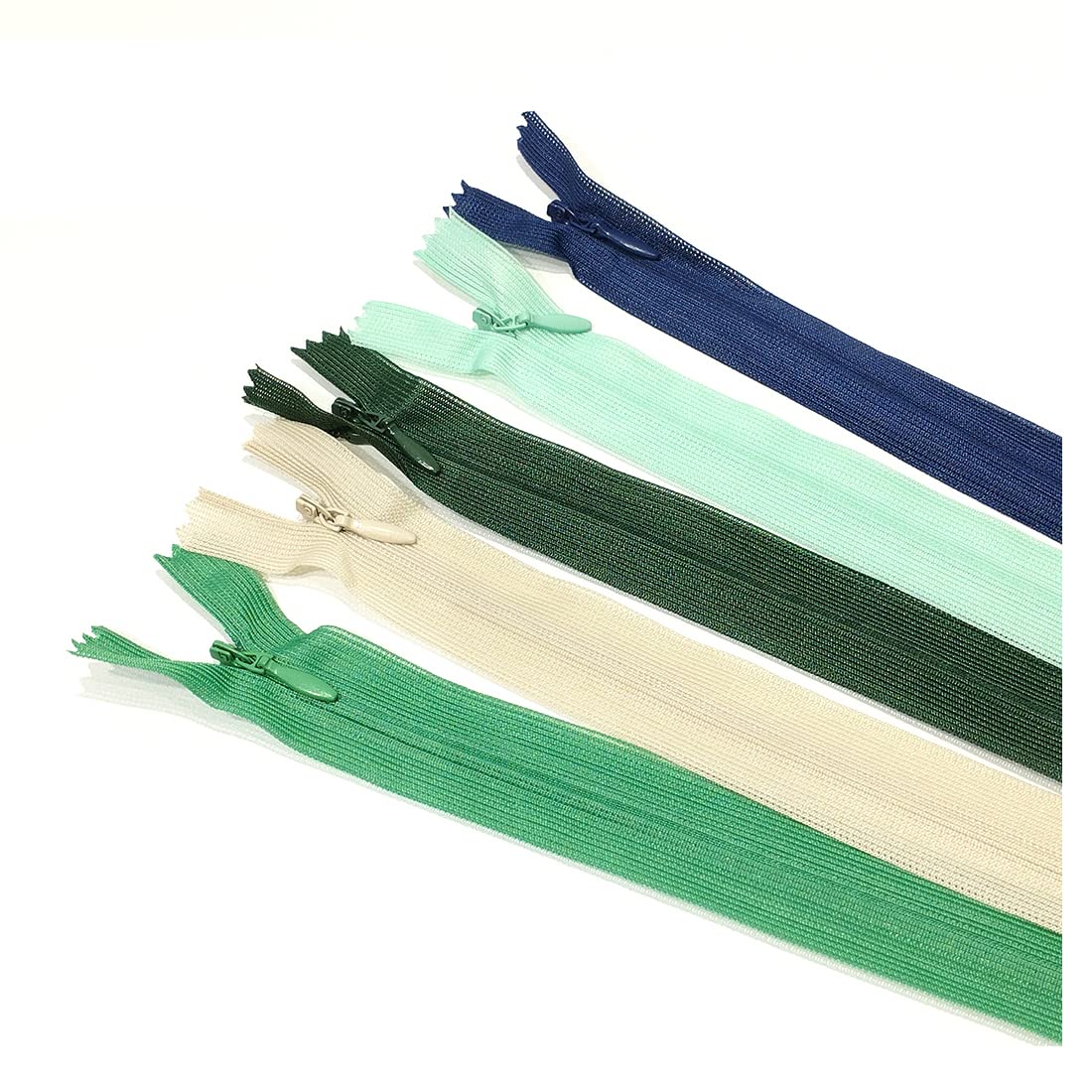 Closed Invisible Zipper, 5 Sizes and 20 Colors #3, Fine Zipper, Elegant and Discreet for Sewing on Clothes, Dresses, Skirts, Sewing Zipper, (22cm 25pcs, assorted3)