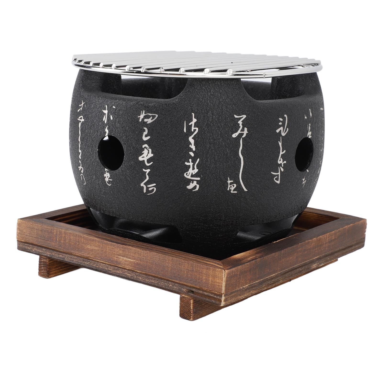 Japanese BBQ Grill, Mini Portable Charcoal Barbecue Stove, Aluminum Alloy Hibachi Grill for Yakiniku, Robata, Yakitori, Takoyaki and BBQ Household Barbecue Tool (S)