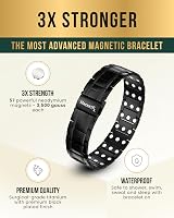 MagnetRX 3X Strength Magnetic Bracelet for Men Titanium Black Clasp Sizing Tool view 4