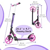 BELEEV Kids Scooter 6+ LED Light Up Stem & Deck 2 Wheel Foldable 220 lb view 7