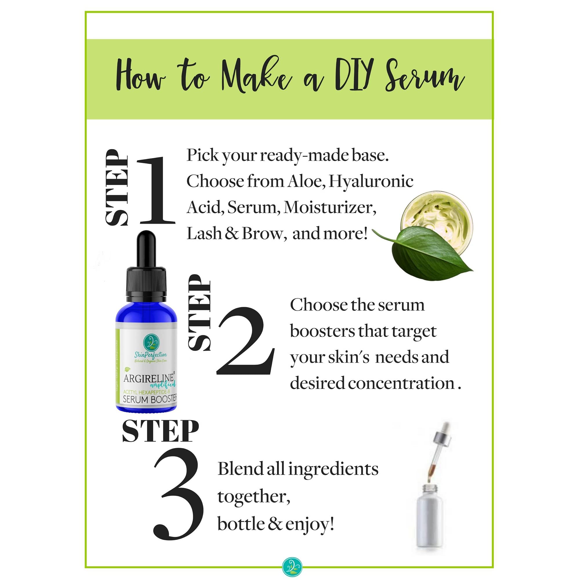 Skin Perfection Argireline Amplified Peptide Solution Multifunctional Anti-aging - Mix Into Any Face Cream for Diy Wrinkle Relaxing - Acetyl Hexapeptide 8