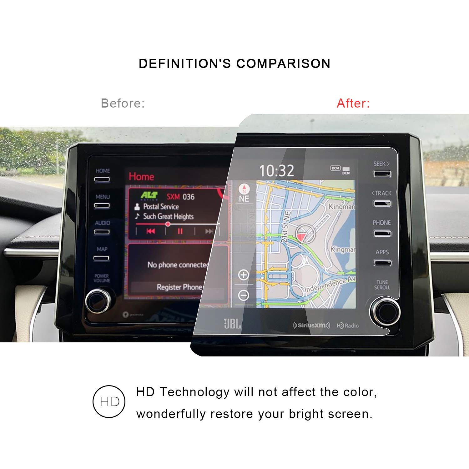 Ruiya 2019 2020 Corolla Hatchback Car Navigation Tempered