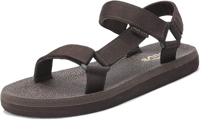 Mens Gezer Leather Look Wide Fit Jesus Sandals Mules BROWN SIZE 8 | eBay