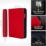 Vault X 4 Pocket Trading Card Zip Binder Red 160 Cards Exo-Tec view 2