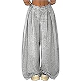 SHENHE Women's Y2k Baggy Sweatpants Low Rise Wide Leg Hip Hop Dancer Pants Streetwear