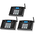 Intercoms Wireless for Home Upgrade, Hands-Free Intercom with Automatic Answer, 5300 Feet Range Full Duplex Home Intercom System for Business Store Office Easy to Use(3Packs, Black)