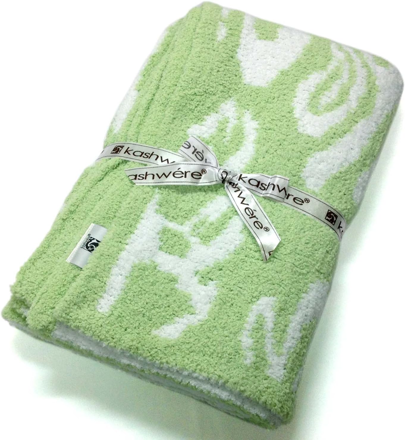 Amazon｜カシウェア Kashwere ブランケット ダマスク 織柄 ハーフブランケット DAMASK HALF BLANKET グリーン