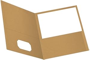EarthWise by Oxford Two-Pocket Folders, Natural, Letter Size, 25 per Box, (78542)