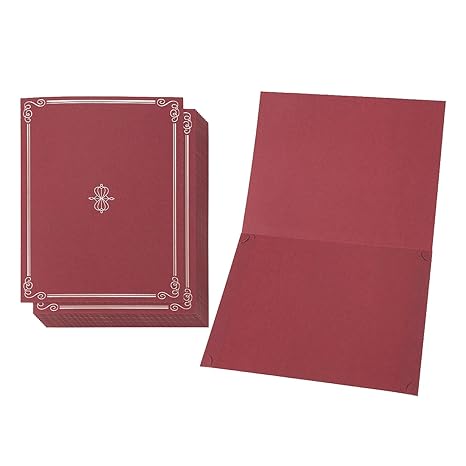 12 Pack Certificate Holder Diploma Cover Document Cover For Letter Sized Award Certificates Red Silver Foil 11 2 X 8 8 Inches