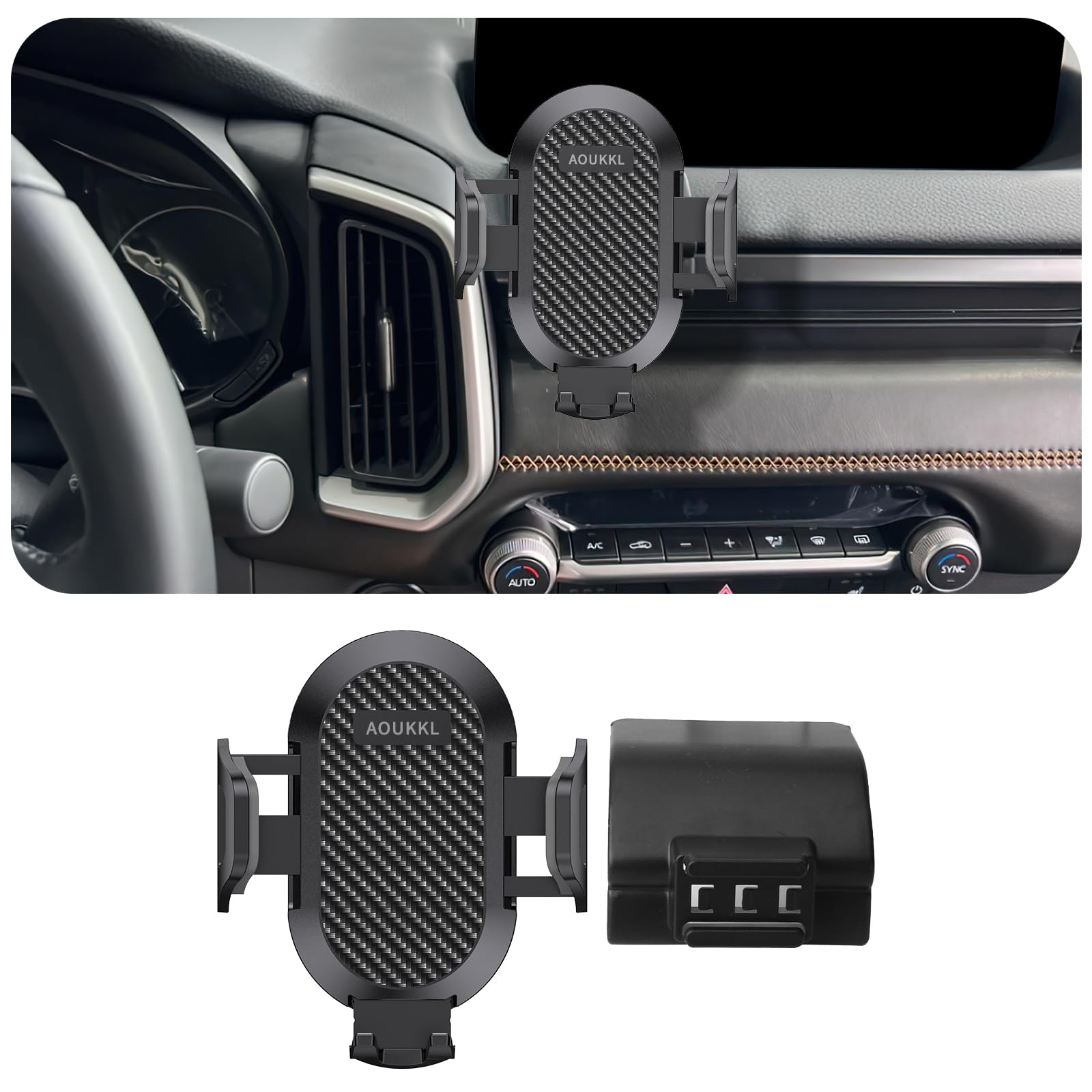 Photo 1 of AOUKKL Car Phone Holder Fits for Mazda CX-50 CX50 2023-2025 and CX 50 Hybrid 2025 Accessories,Thick Cases Friendly,Cell Phone Mount for 4-7 in Phones,360 Degree Rotation,Easy to Install