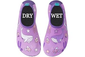 DEEDLITE Water Shoes for Kids,Swim Shoes Boys Color Changing Cartoon,Girls Beach Shoes,Toddler Aqua Socks Zapato de Agua para Niños
