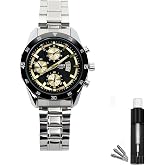 BOSCK Watches for Men,Analog Mens Watch 42mm Large Face Easy Read Stainless Steel Business Watch,Classic Luxury 30M Waterproof Mens Wrist Watches