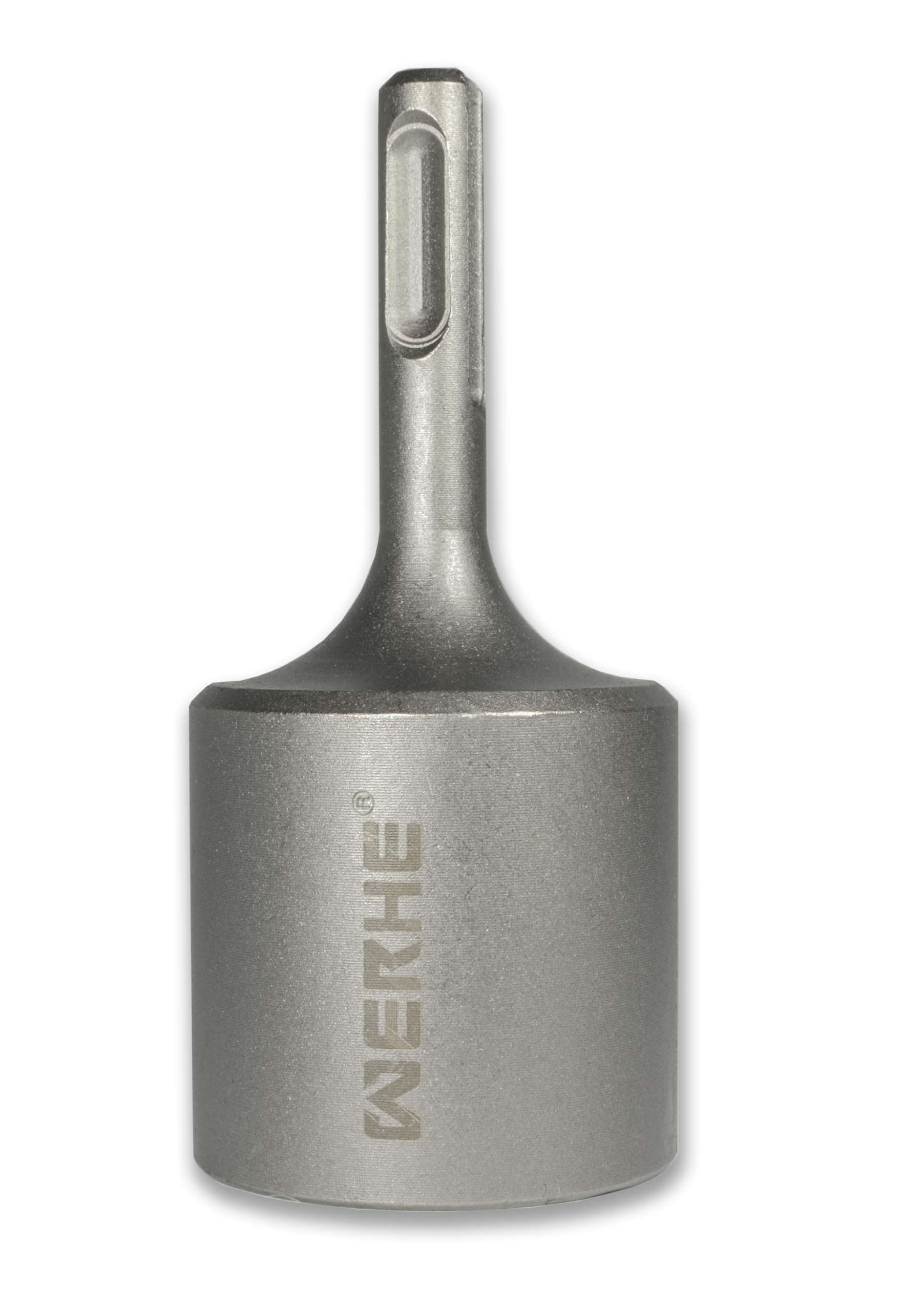 WERHE SDS Plus Ground Rod Driver 32,5 mm Inner Diameter – Robust Steel for Deep Ground Rods and Earthing Rods – Compatible with Rotary Hammers – Professional Quality for Electrical Installations