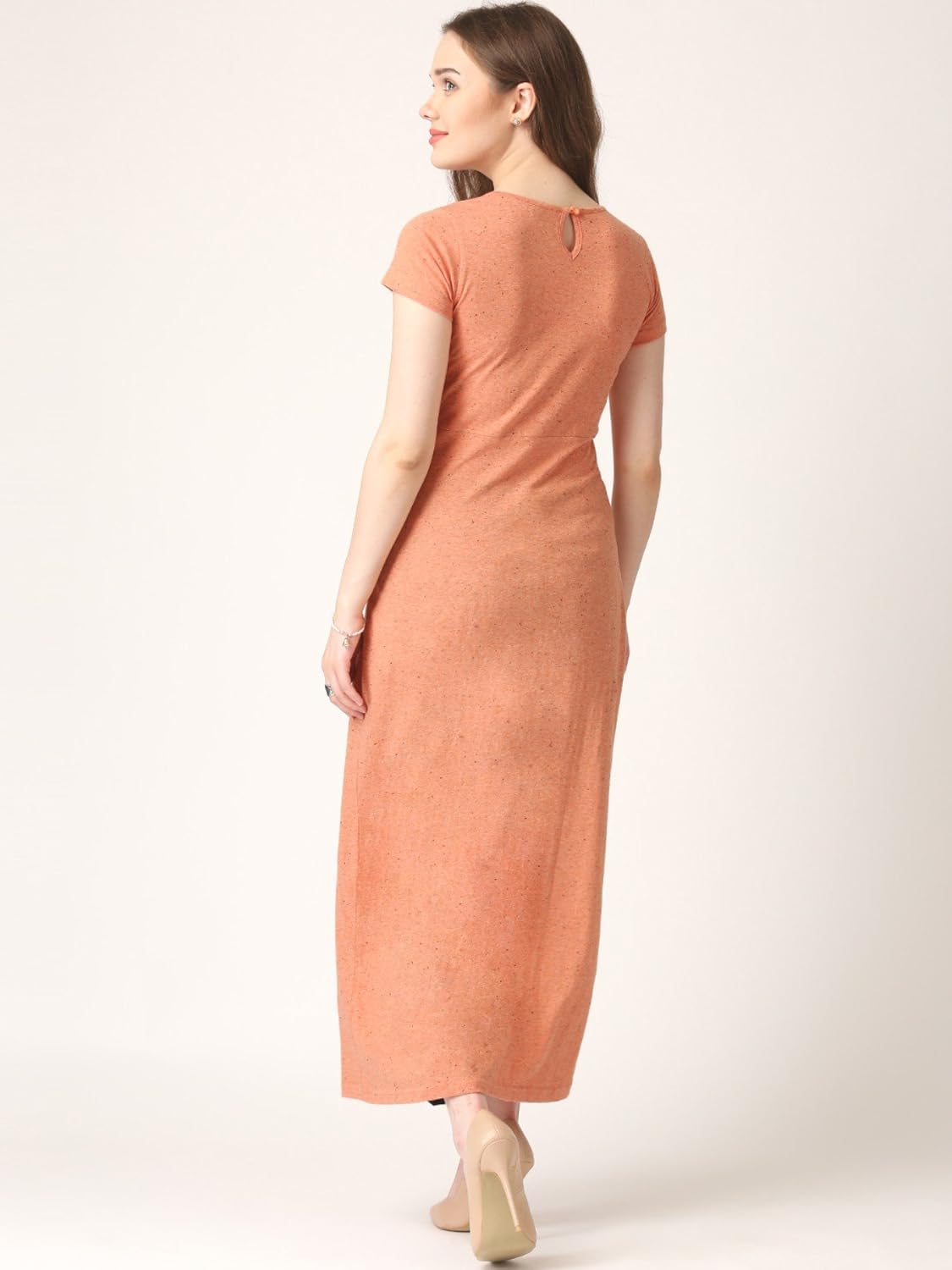 marie claire women orange longline top (mc10208)