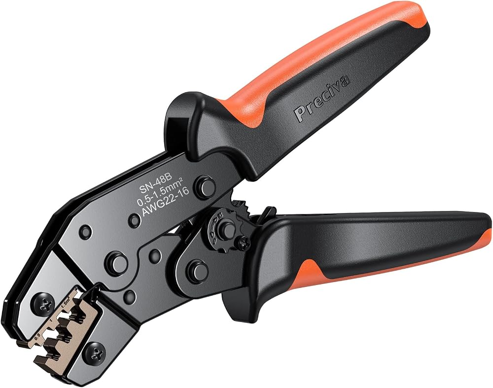 Preciva Non Insulated Crimping Tool 0.5-1.5mm² 22-16 AWG Ratchet
