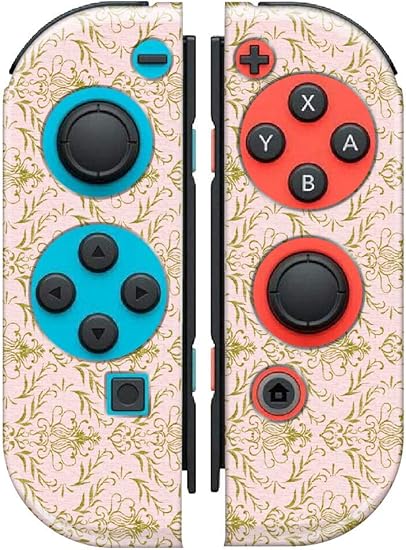 Amazon Co Jp Nintendo Switch Joy Con カバー ケース ニンテンドースイッチ ジョイコン 専用カバー ハード D パステルピンク かわいい おしゃれ カラフル パターン ダマスク 柄 北欧 ヨーロピアン 模様 印刷 デザイン 任天堂 スイッチ コントローラー プロテクト 保護
