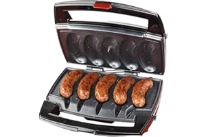 JOHNSONVILLE SIZZLING SAUSAGE GRILL Johnsonville BTG0498 Sizzling Sausage Grill, OSFA, Black/Stainless