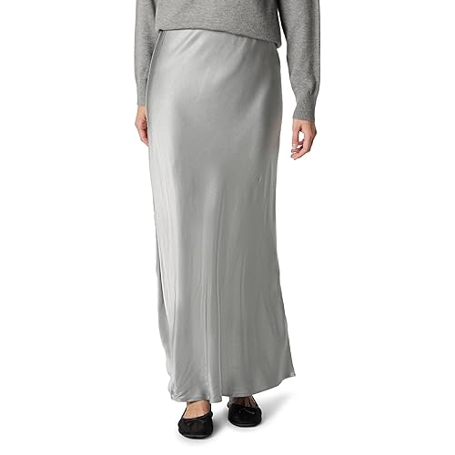 The Drop Women’s Alya Silky Slip Maxi Skirt, Ultimate Grey, 3X, Plus Size