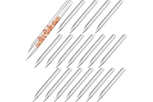 Covzoe 20 Pieces Lab Spatula, 6 Inch Stainless Steel Lab Scoop Spatula with Rounded Pointed Ends, Bead Scoop for Jewelry Making DIY, Laboratory Sampling Mixing Spatula for Powders